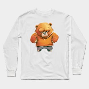 Bear Cute Adorable Humorous Illustration Long Sleeve T-Shirt